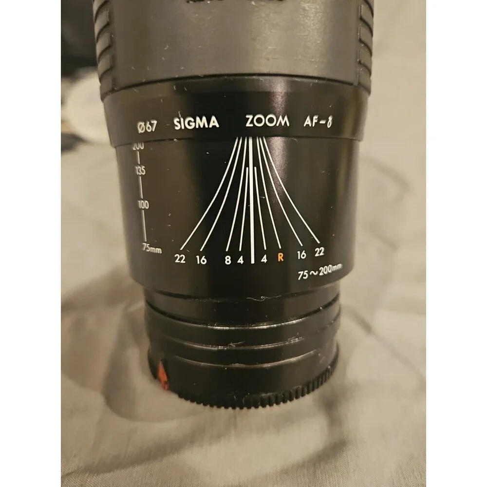 Vintage Minolta Maxxum 7000i Camera w/ Flash - Zoom Lens - Case - Accessories